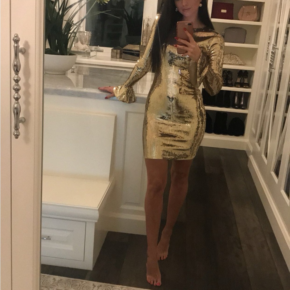 MICHAEL Michael Kors Gold Sequin Dress